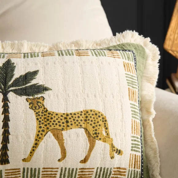 Matelesse Leopard Cotton Rectangle Cushion Cover 2