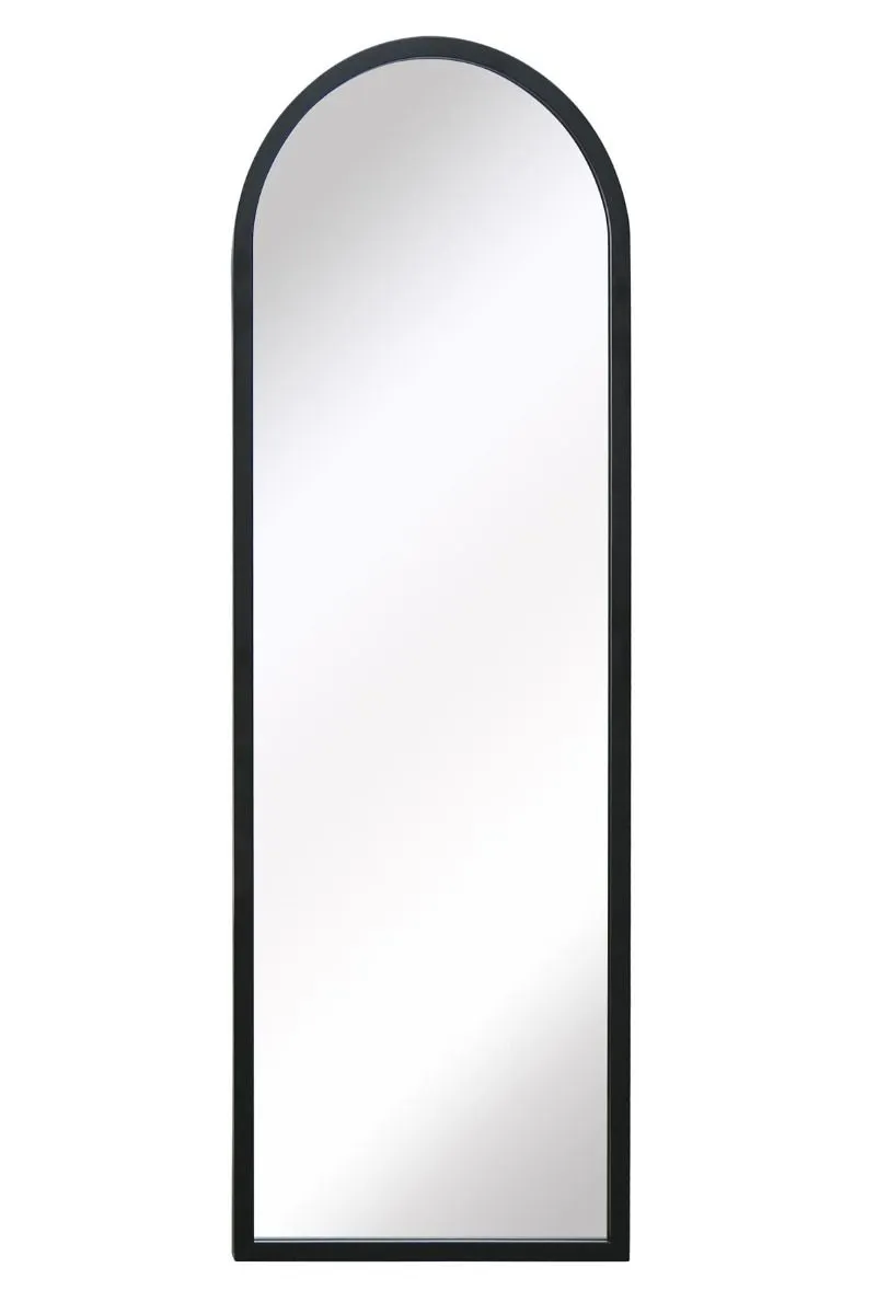 MirrorOutlet Black Metal Framed Arched Garden Wall Mirror 47" X 16" (120CM X 40CM) 3