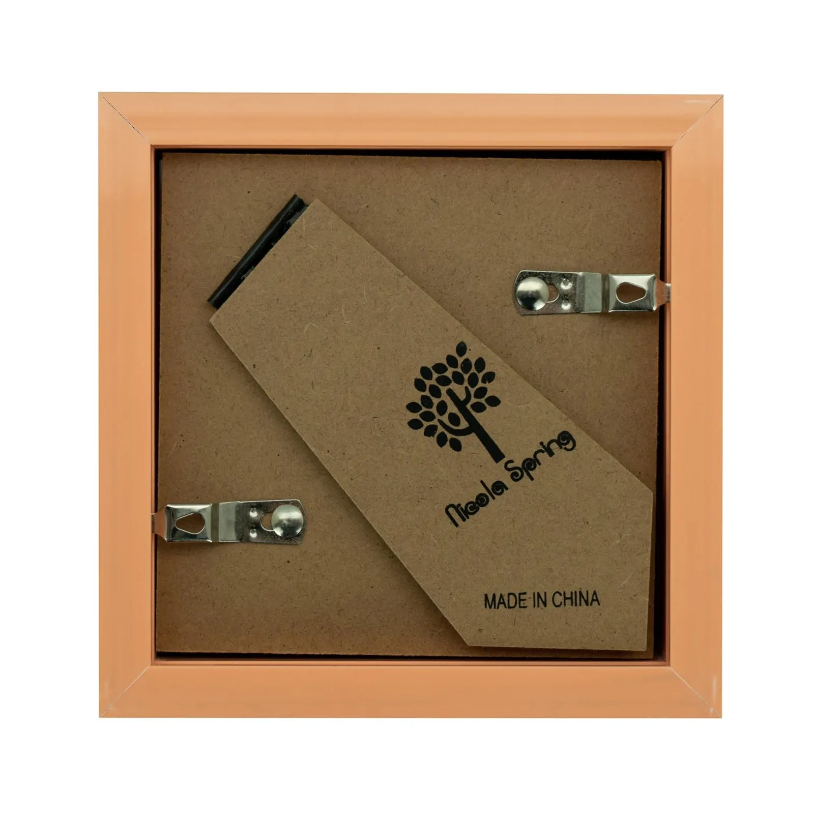 Nicola Spring 3D Box Photo Frames - 4 x 4" with 2 x 2" Mount - Ivory Mount - Pack of 2 in Dark Brown 5