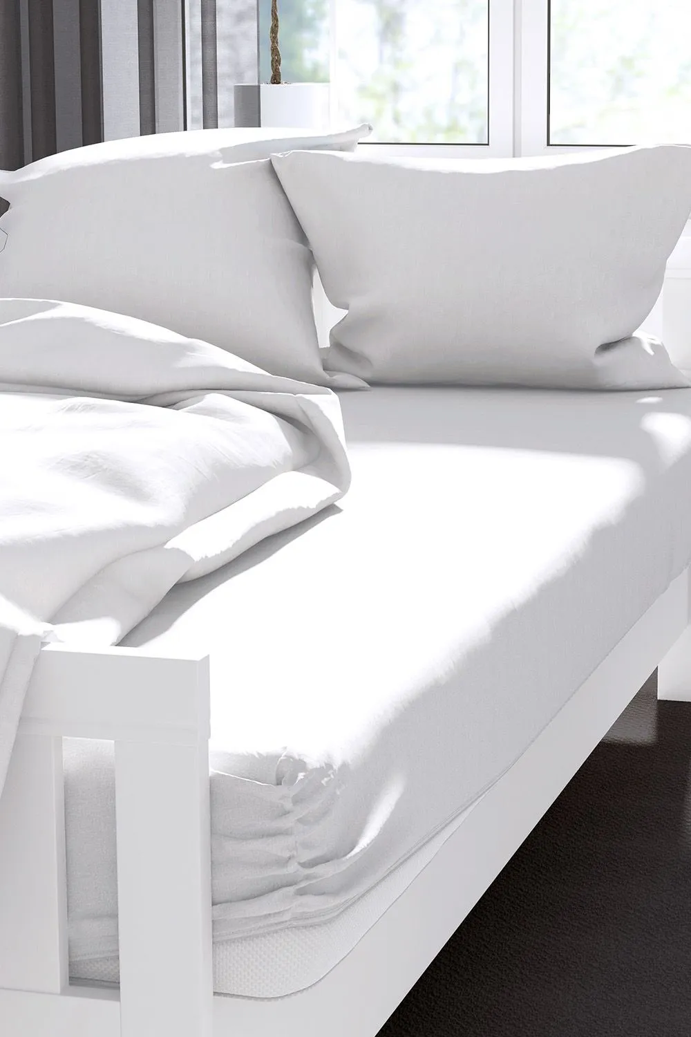 Belledorm Egyptian Cotton 400 Thread Count 38cm Fitted Sheet in Ivory 2