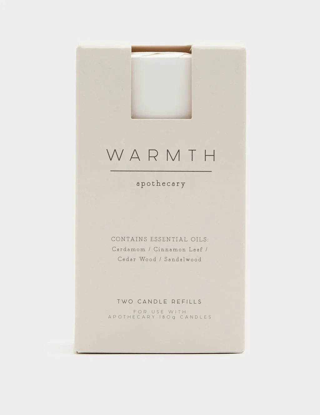 Apothecary Set of 2 Warmth Candle Refills White