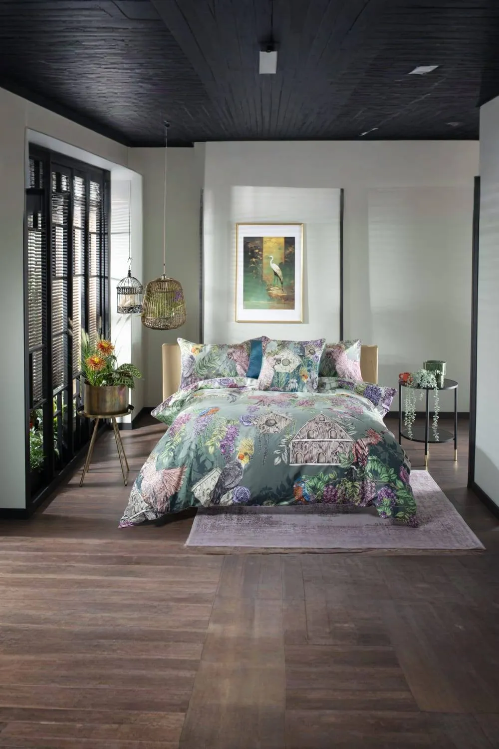 House of Norris Bird Sanctuary Duvet Set - Elegant Nature Print 100% Cotton Bedding