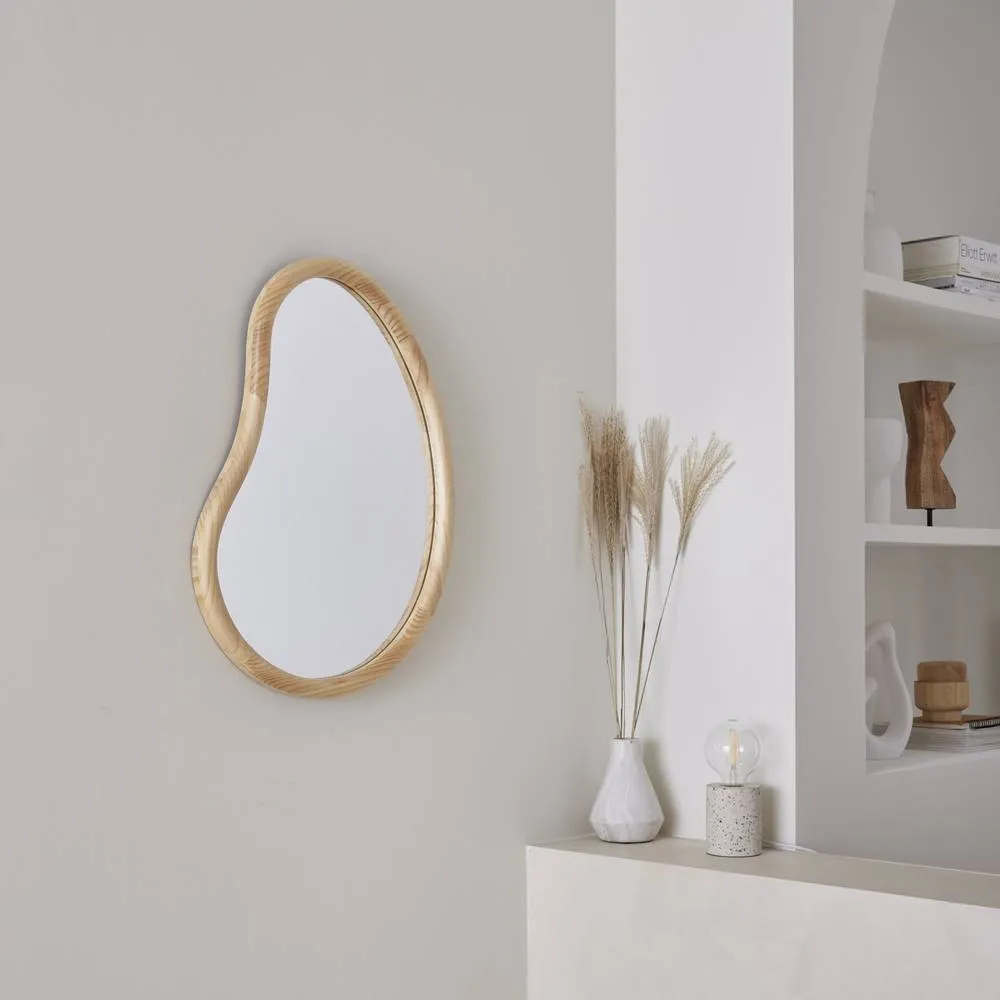 sweeek 65cm wooden mirror in Beige 1