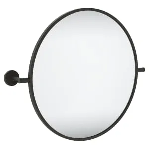 Sensio Rosa Black Round Tiltable Bathroom Mirror - 500mm
