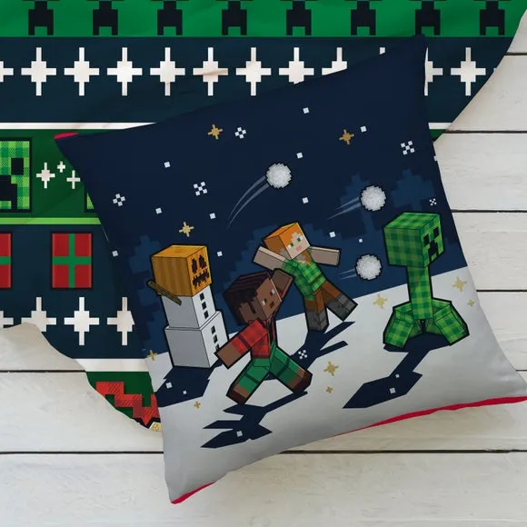 Minecraft Snowy Square Cushion 4