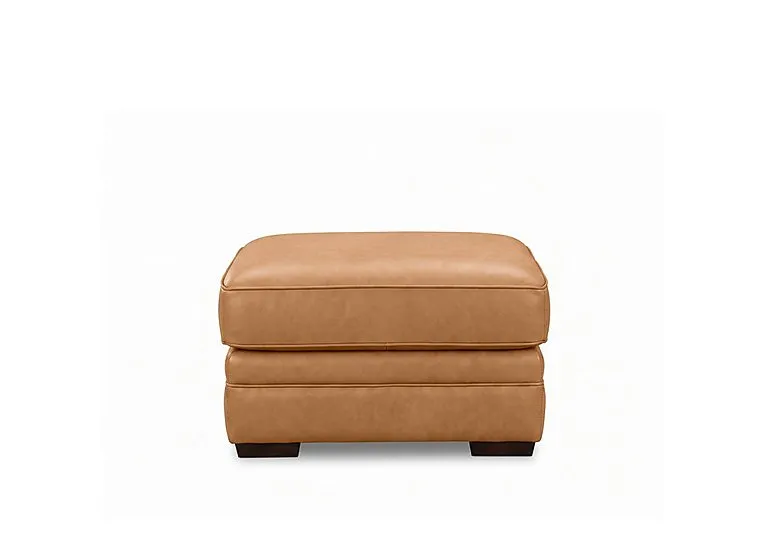 Carrick Rectangular Leather Storage Footstool - Living Room Furniture