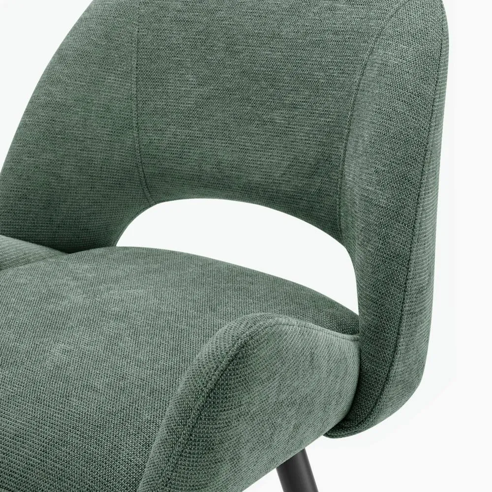 FurnitureboxUK 2x Layla Green Fabric Bar Chairs 6