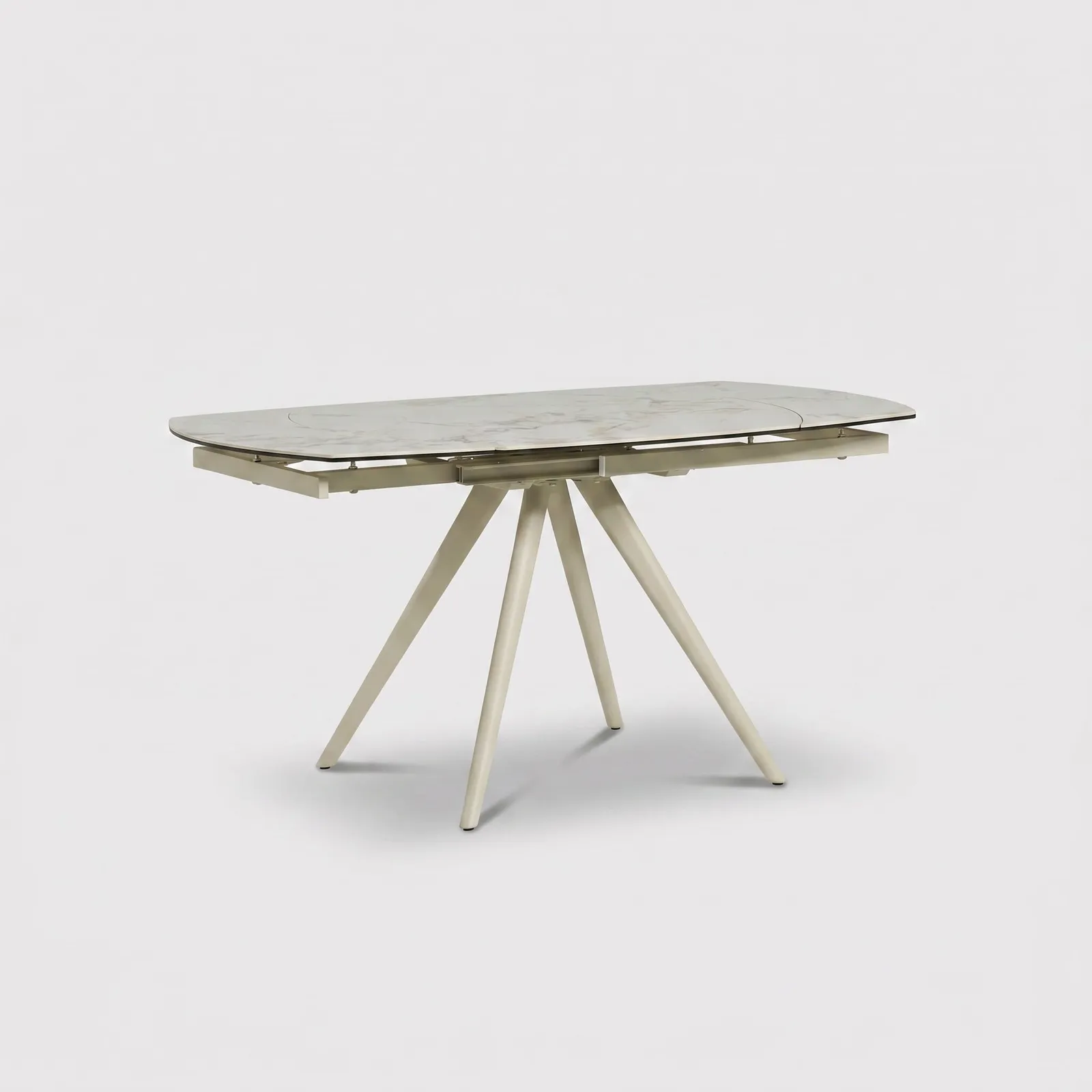 Rovala Dining Table-Middle Rotative 2 Side Exten, White Ceramic | Barker & Stonehouse