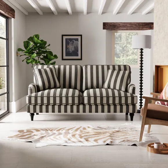 Beatrice II Woven Stripe 3 Seater Sofa Bed 2