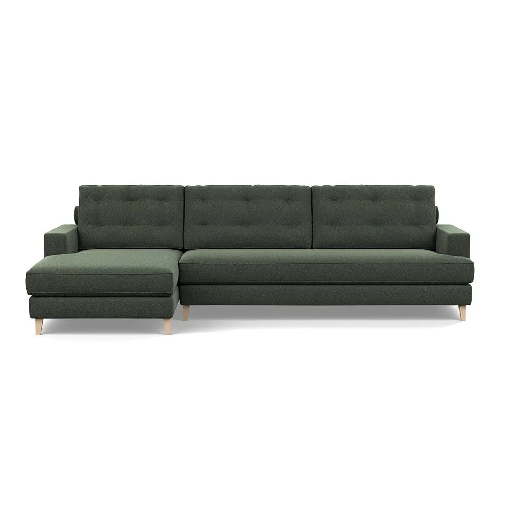 Heal's Mistral Left Hand Facing Corner Sofa Textured Boucle Fern Natural Feet 1