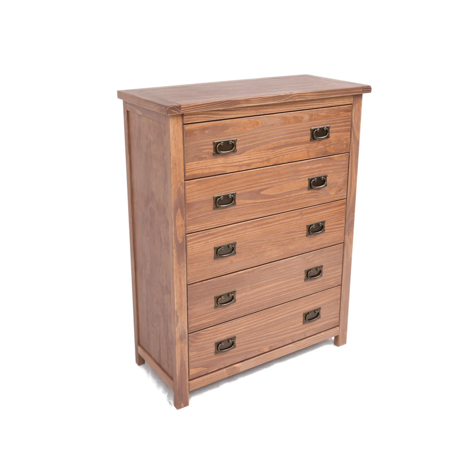 Cabinet Bits Padua 5 Drawer Chest of Drawers Bras Drop Handle in Brown 3