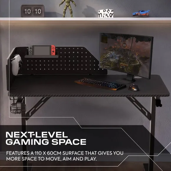 X Rocker Vortex Gaming Desk with Pegboard 2