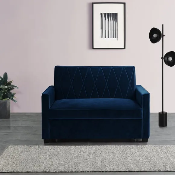Serena Velvet 2 Seater Sofa Bed 2