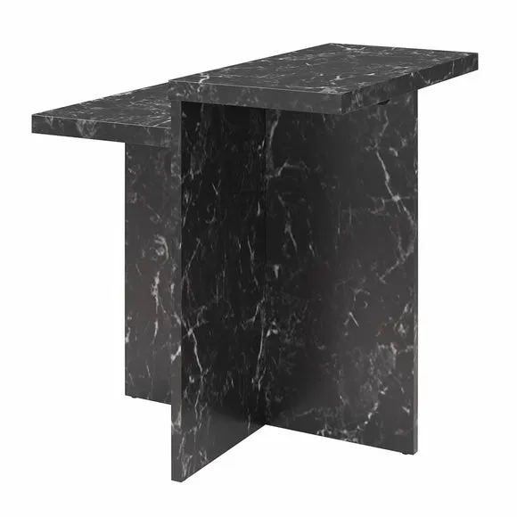 Brielle Side Table, Faux Marble 4