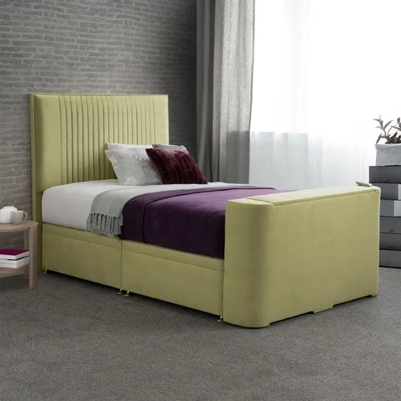 Sweet Dreams Venice Vertical Pleated Side Lift Ottoman TV Bed 2