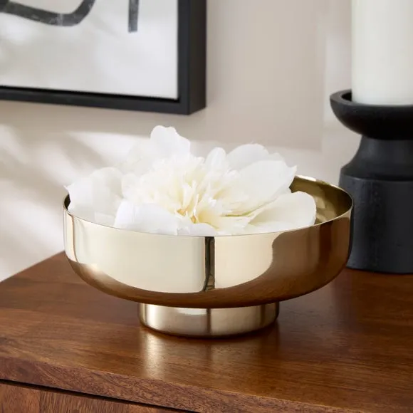 Gold Footed Metal Bowl