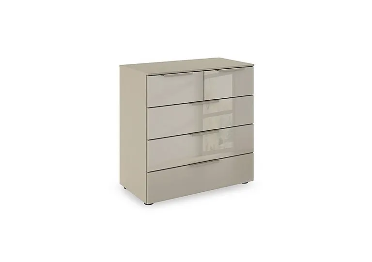 Haven 3+2 Drawer Décor Chest with Glass Front