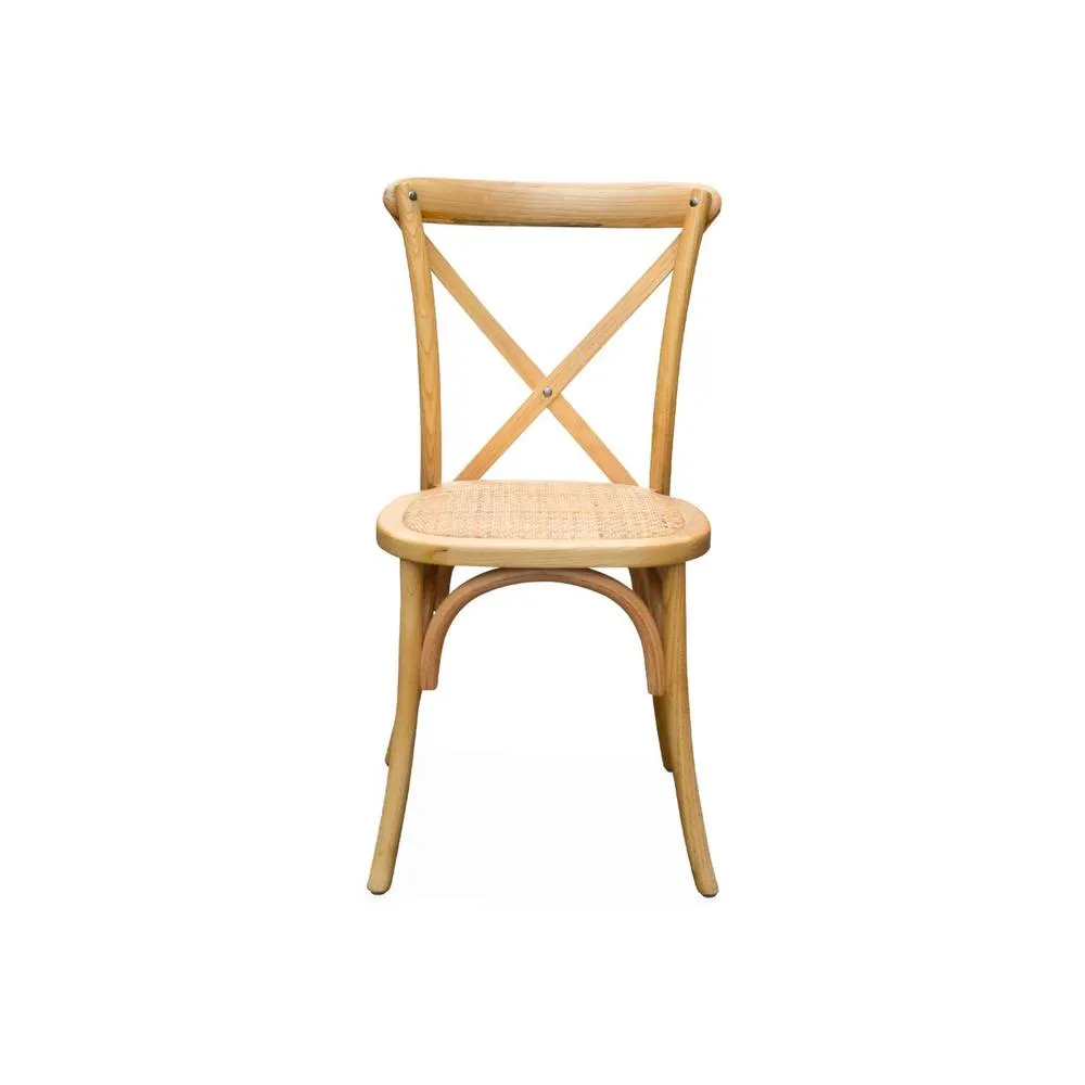 sweeek Set of 4 vintage wooden bistro chairs in Beige 3