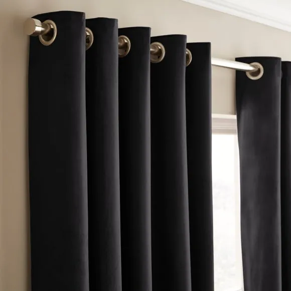Luxe Velour Eyelet Curtains (Blackout Available)