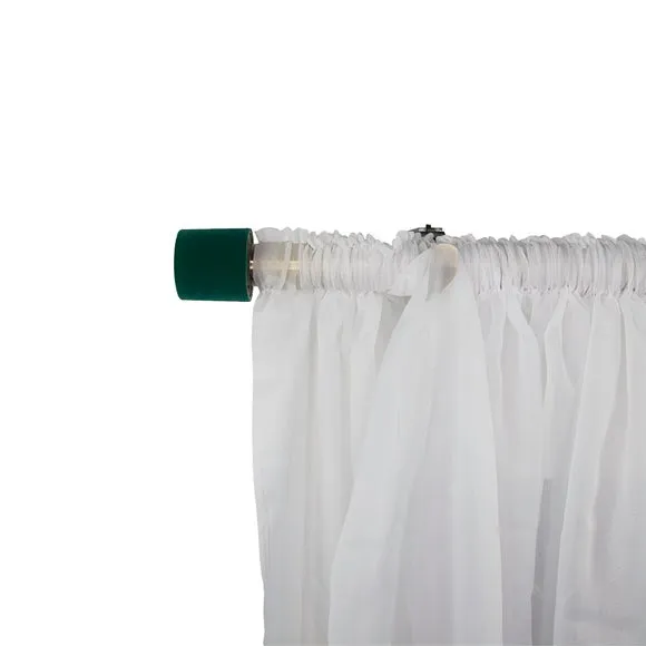 Bottle Green Velour Finial Pair