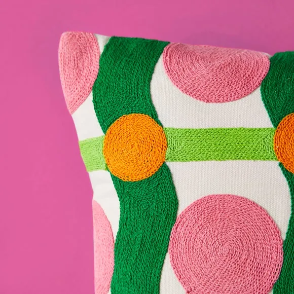 Yinka Ilori Sweet Flows Cotton Square Cushion 4