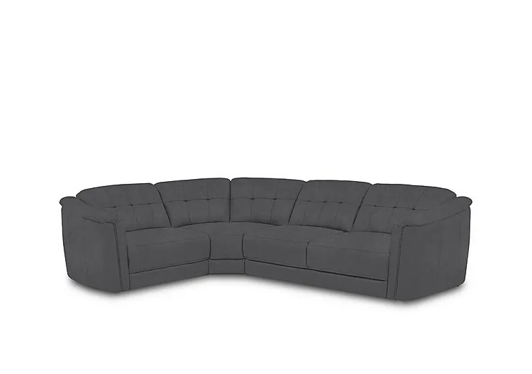 Monarch Small Fabric Left Hand Facing Corner Sofa - Manhattan Charcoal