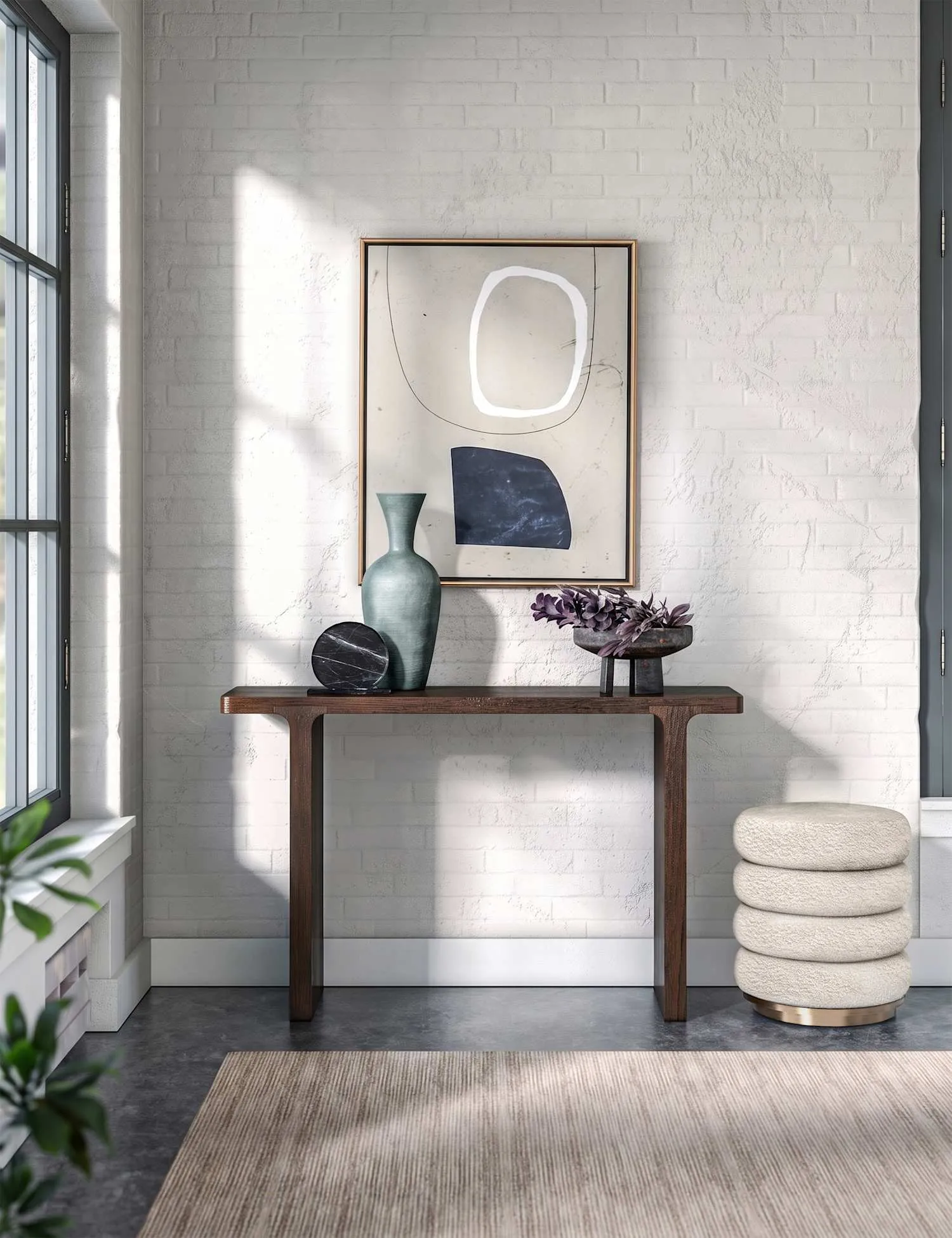 Corndell California Oak Console Table Brown