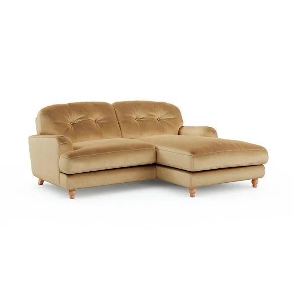 Martha Vintage Velvet Corner Chaise 6