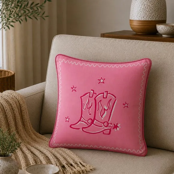 Sketchy Boots Square Cushion