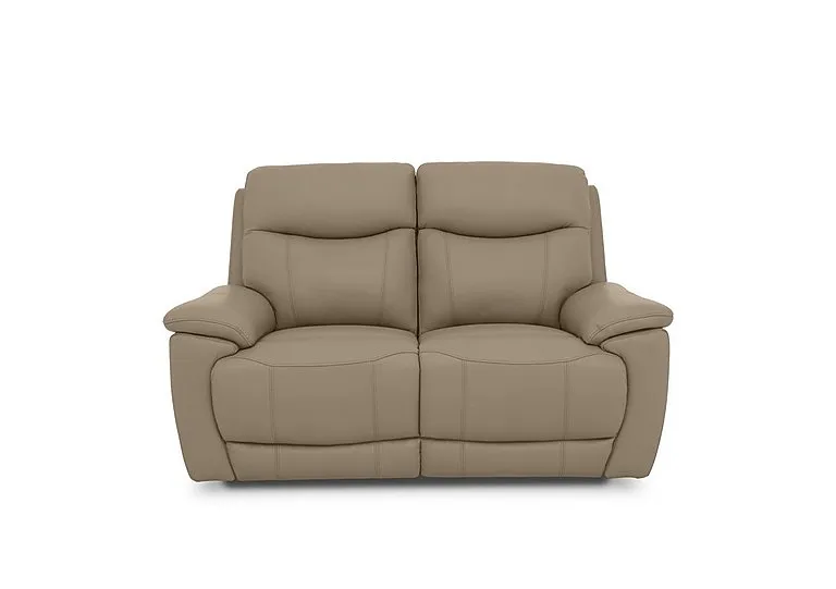 Sloane Leather 2 Seater Power Recliner Sofa with Power Headrests - Barley - Sofas and Armchairs - In Time for Christmas