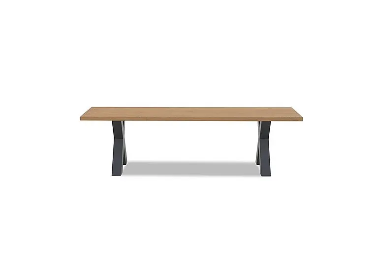 Terra Compact Dining Bench with X Shaped Legs - 140-cm - Bianca - In Time for Christmas