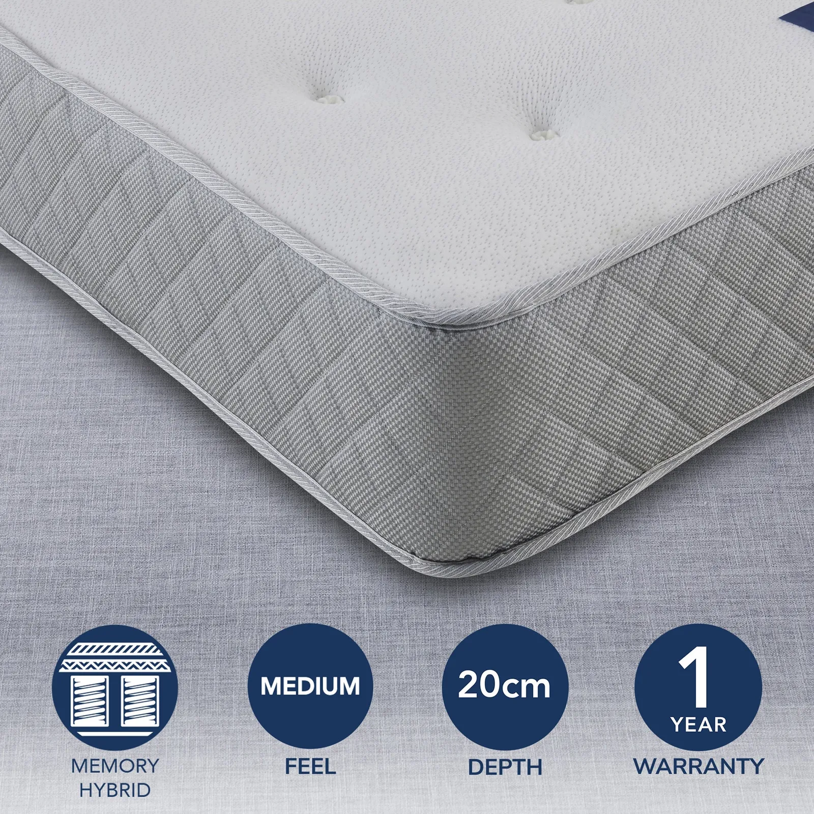 Fogarty Medium Memory Coil Mattress White