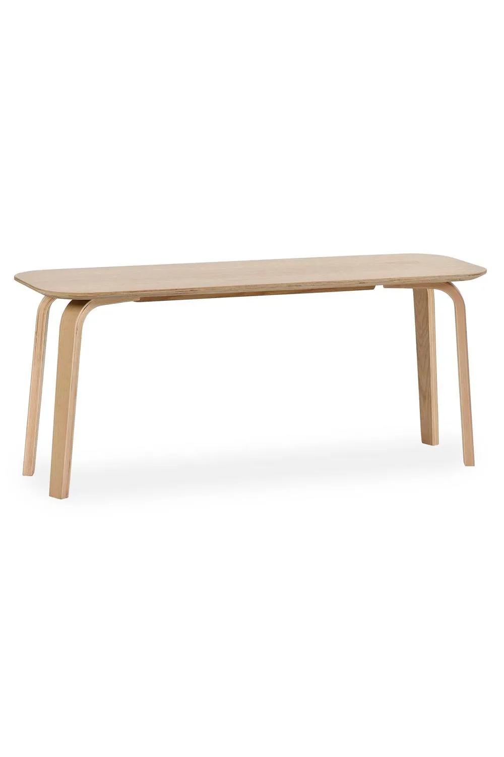 Julian Bowen Kaito 2 Seater Dining Bench with Curved Legs in Light Oak 5