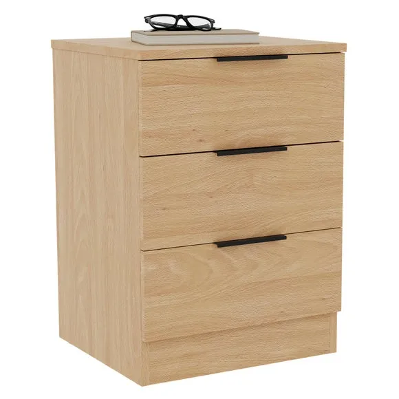 Hayes 3 Drawer Bedside Table 5