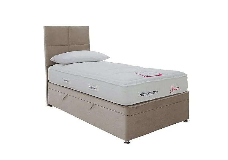 Jessica Side Ottoman Divan Set - Single - Joshua Latte