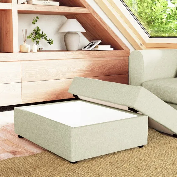 Rectangle Soft Texture Storage Footstool 2