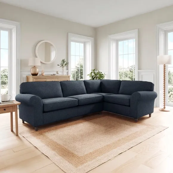 Flori Soft Chenille Corner Sofa 1