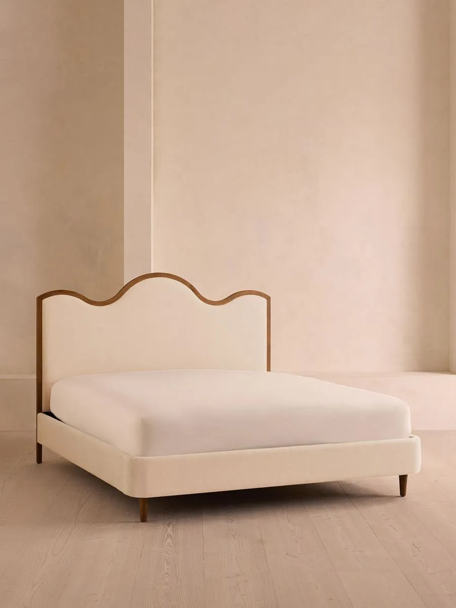 Aubrey Bed, Superking, Linen, Bisque