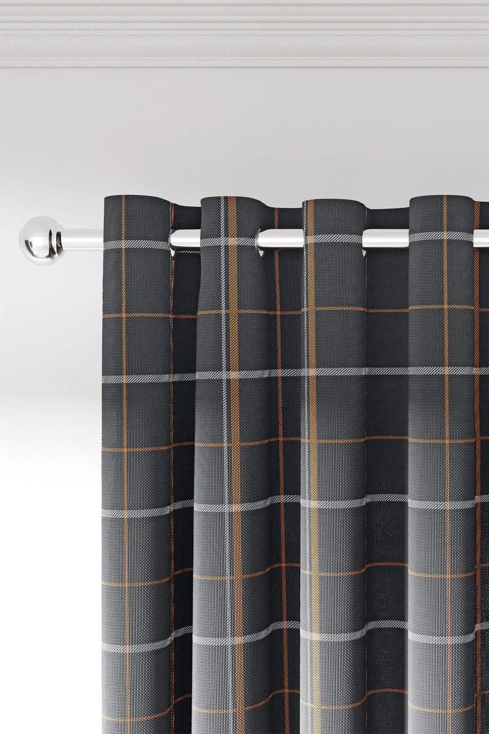 Helena Springfield 'Harper' Woven Lined Curtains in Charcoal 2