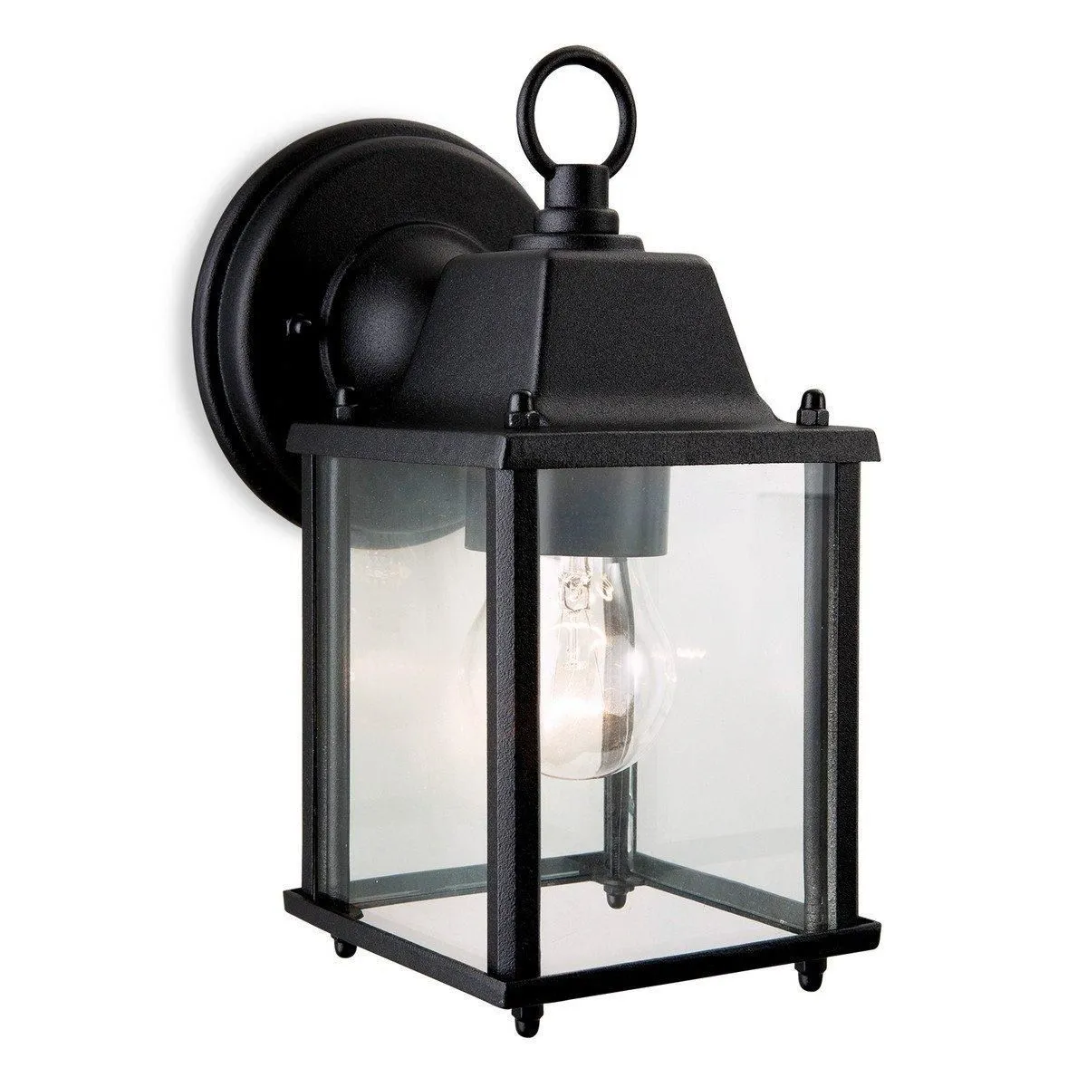 Netlighting Coach 1 Light Lantern Wall Light Black E27