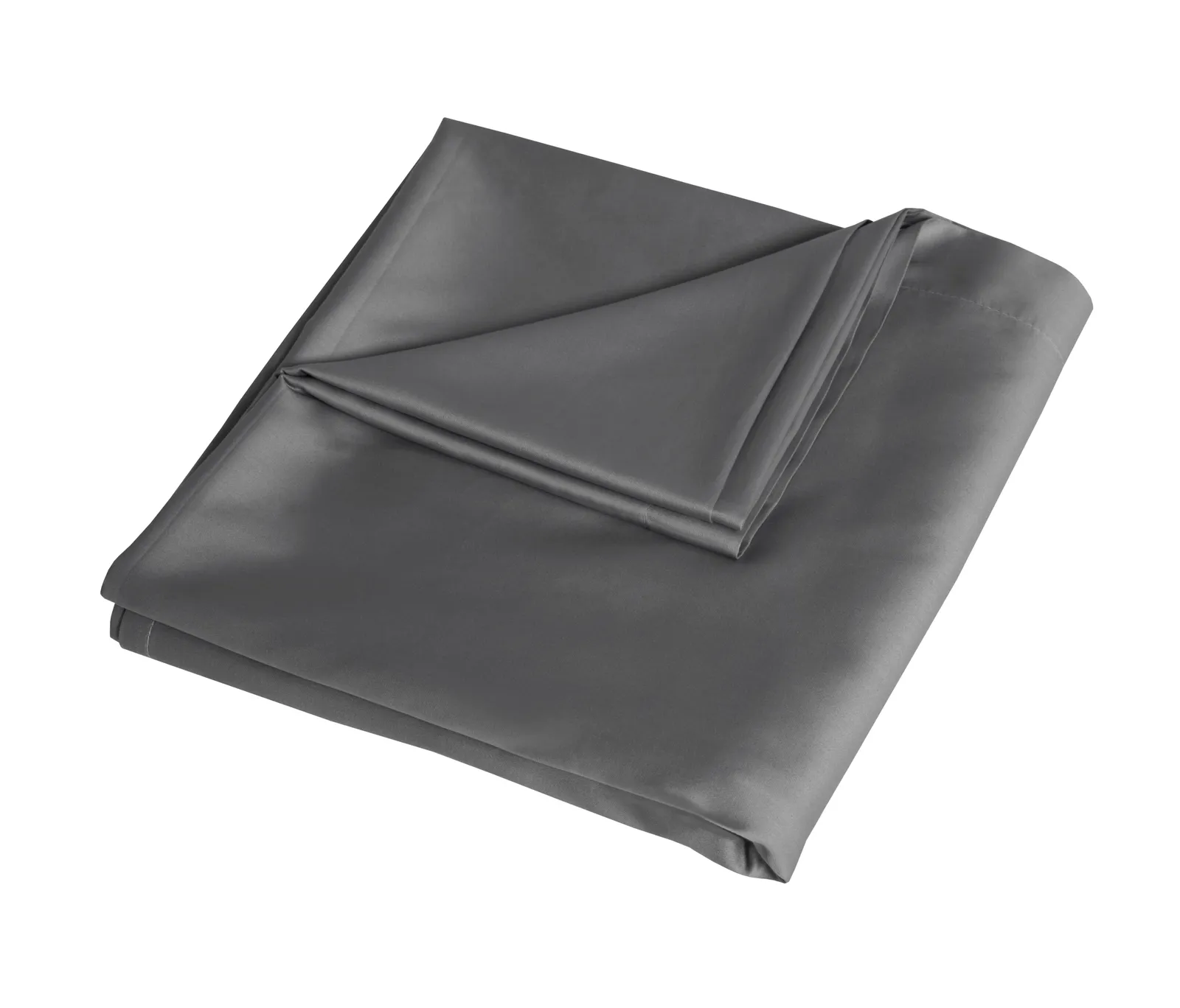 Smart Living Luxurious 300 Thread Count 100% Cotton Sateen Anti-Allergy Fitted Sheet in Charcoal 3