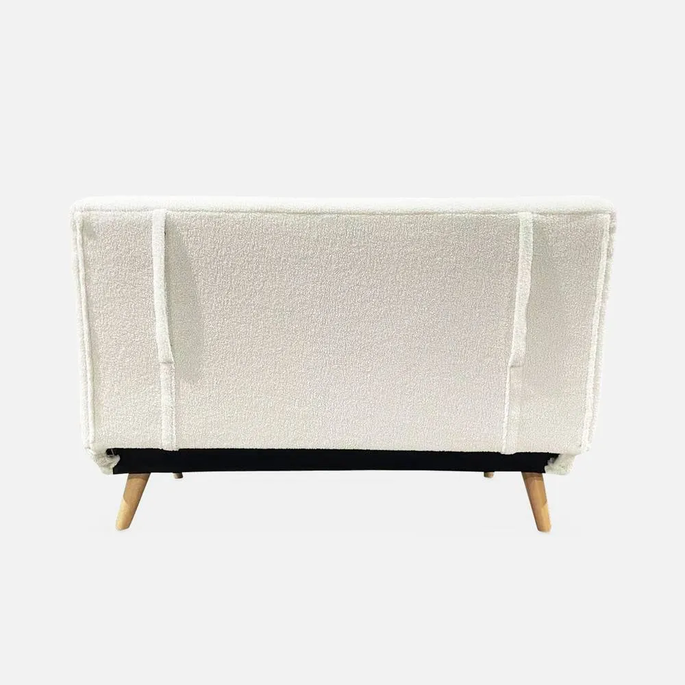 sweeek 2-seater Scandi-style Folding Sofa Bed in Cream 3