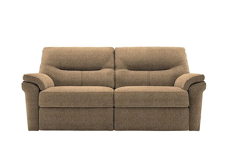 Seattle 3 Seater Fabric Sofa - No Recliner - Boucle Cocoa