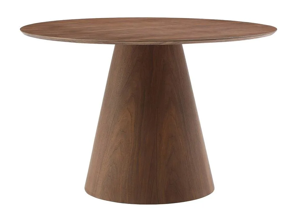Vente-unique 4 - Seater Round Dining Table With - Dark Natural - ANTALIZA in Walnut 5