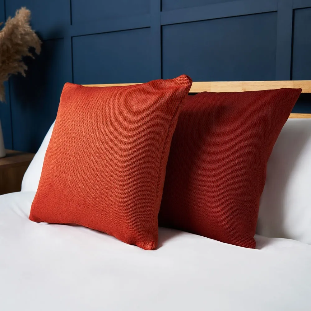 Snow Fleece Cushion, Orange 1