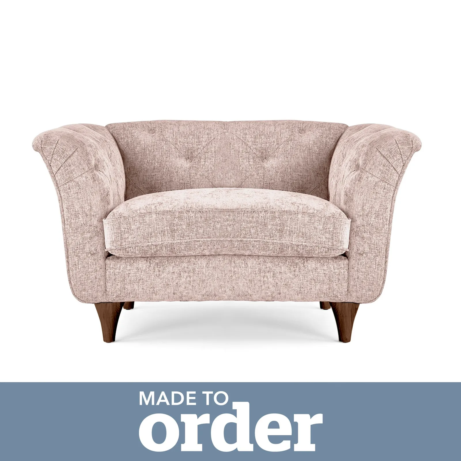 Jaipur Snuggle Chair Luxury Chenille Pink