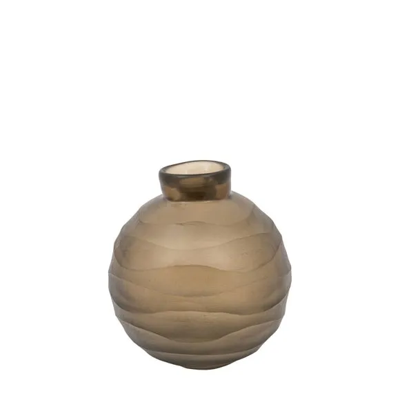 Crossland Grove Bevelled Glass Globe Vase Smoke 140X140X140Mm, Grey 5