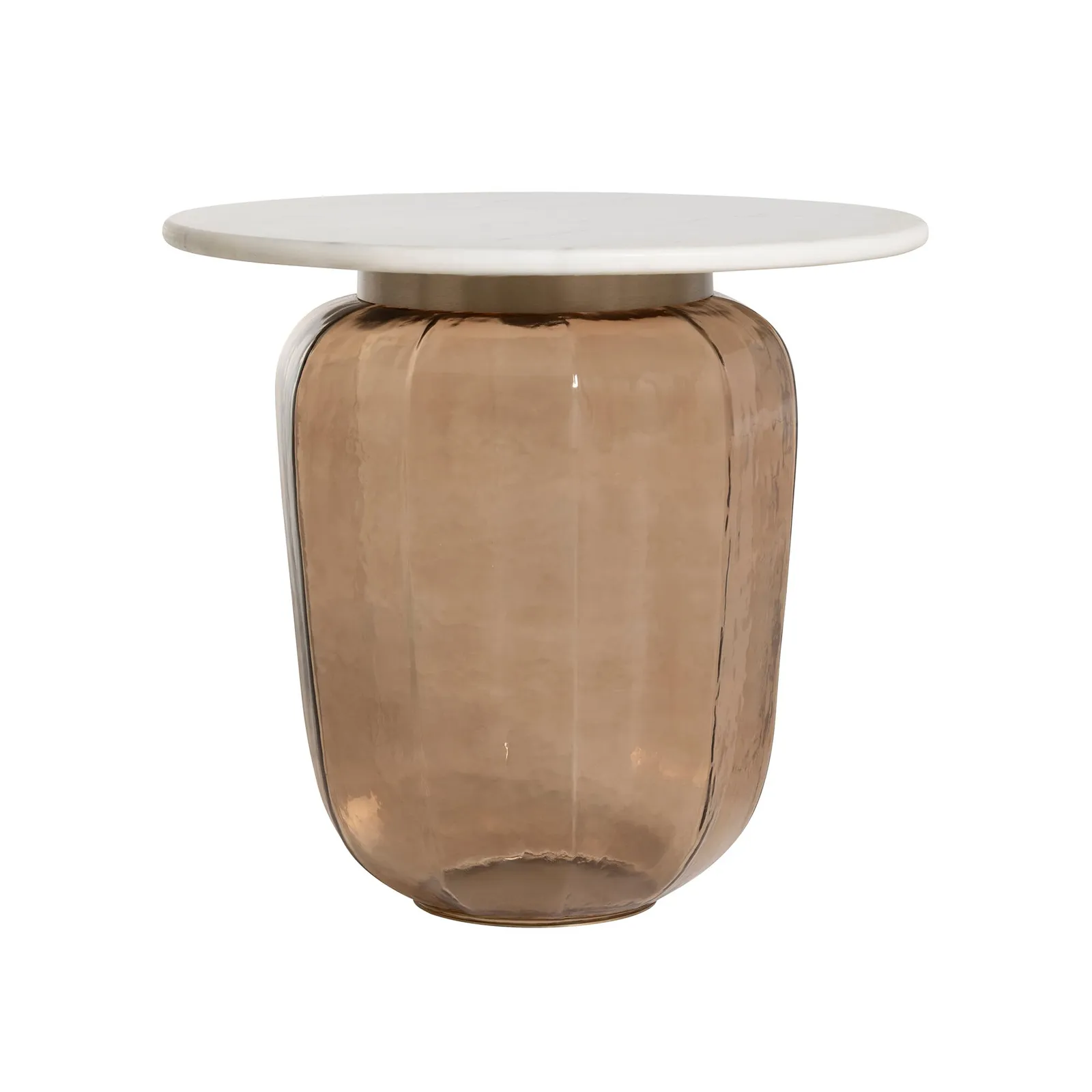 Rossi Large Coffee Table 48.3X48.3X47 Cm, Round, White Glass | Barker & Stonehouse 3