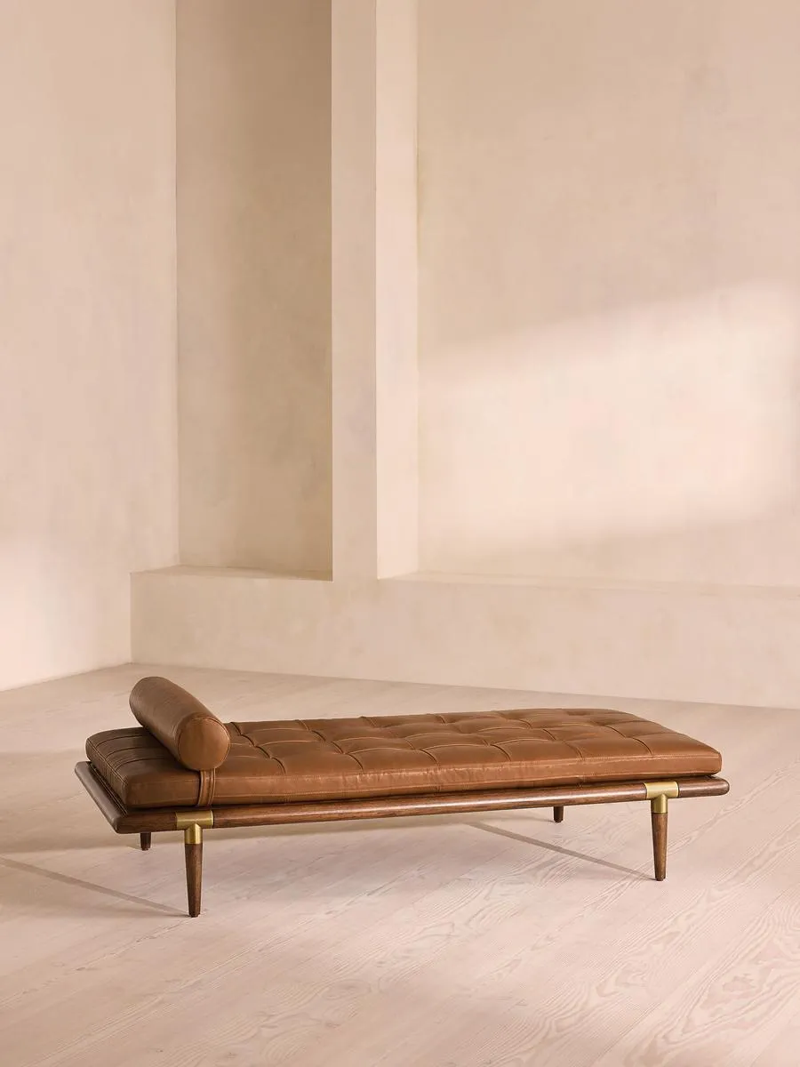 Theodore Daybed, Leather, Chestnut