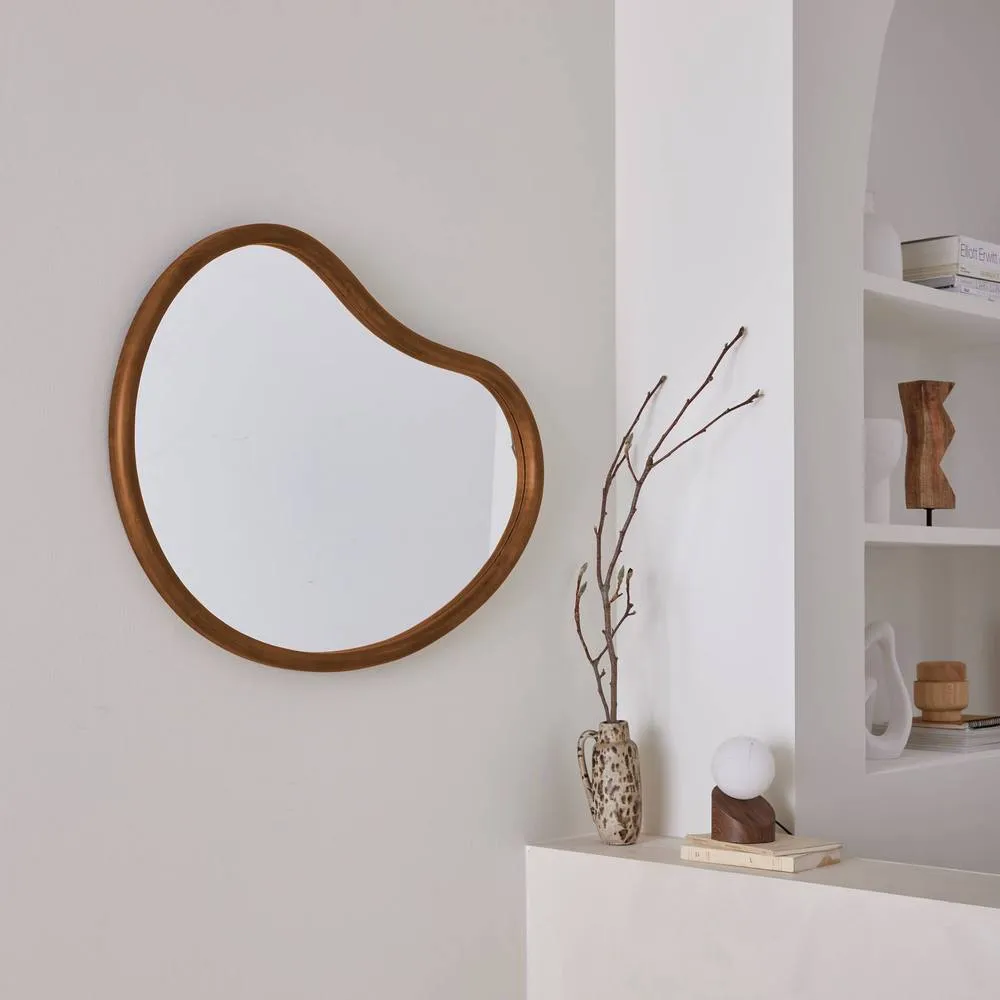 sweeek 85cm wooden mirror in Dark Brown 5